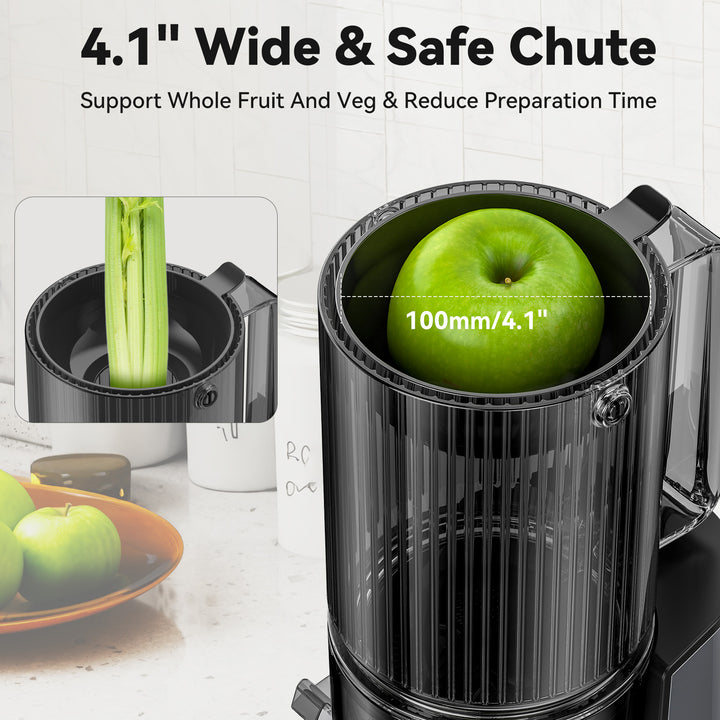 4.1"  Reversible Large Feed Chute Cold Press Juicer (Two Colors Availavble) LINKChef