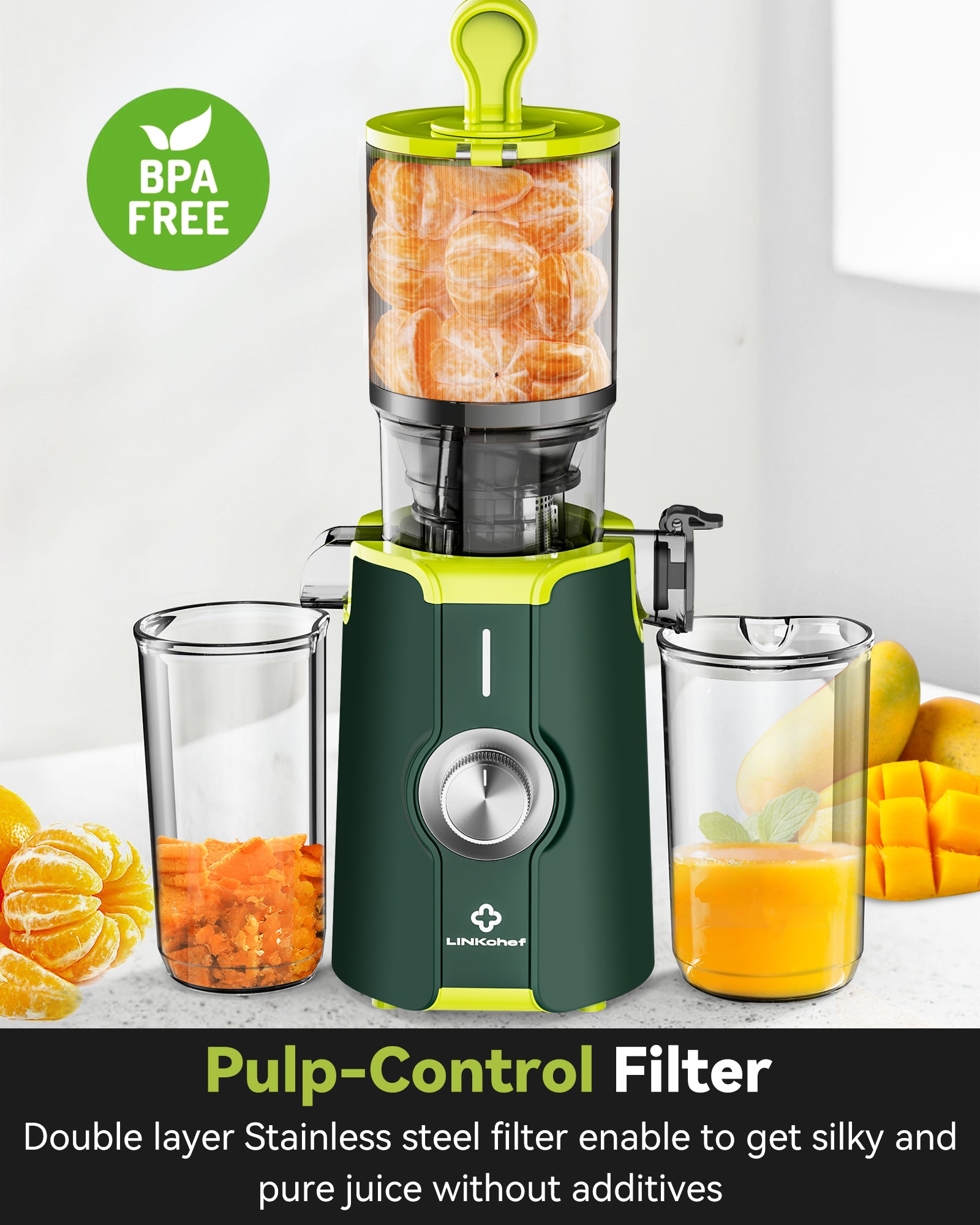 Rush Clear™ Cold Press Jucier, Large 4.35