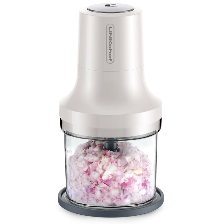 Mini Electric Food Processor, 2Cup/500ML,  4 Bi-Level Blades, 260W (2 Colors Available). LINKChef