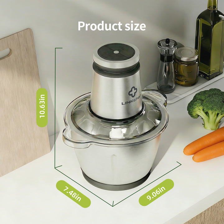 LINKChef Electric Food Chopper, 9.9 Cup Meat Grinder Food Processor St