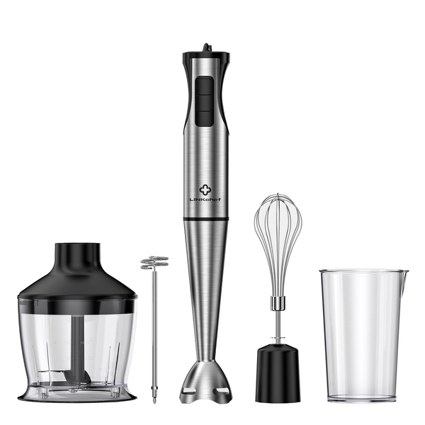 LINKChef 1000W 20-Speed Immersion Blender, 5-in-1 Hand Stick Blender with Variable Speed