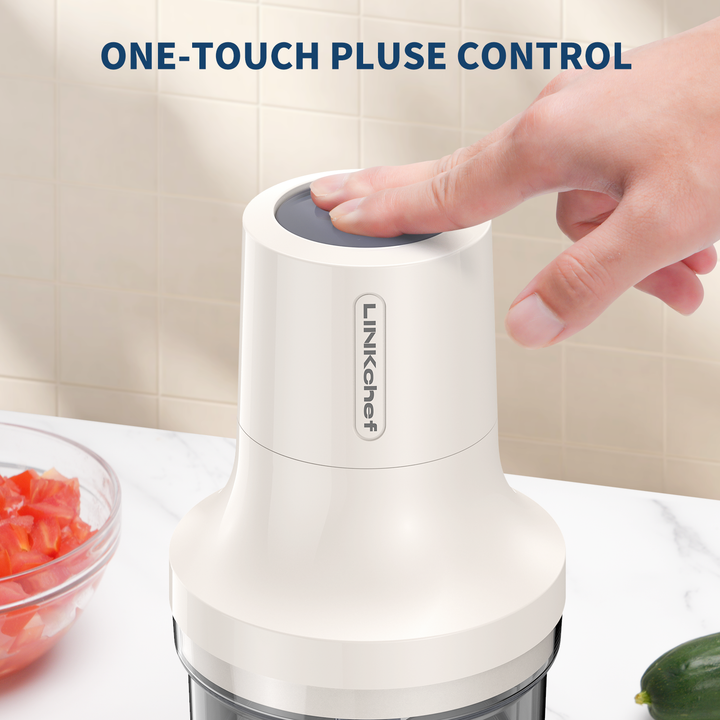 LINKChef® Electric Mini Food Processor, 2Cup/500ML, 4 Bi-Level Blades ...