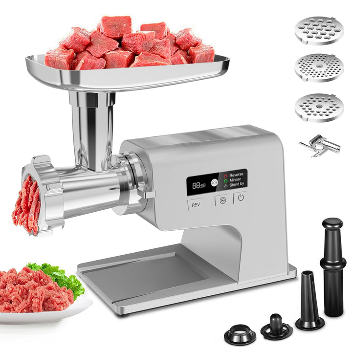 Meat Grinder Electric 2500W, Sausage Stuffer and Grinder with 3 Size Plates, Sausage Tube & Kubbe Kits, Stainless Steel Blade 【Red Dot Innovative Design Reward】 LINKChef