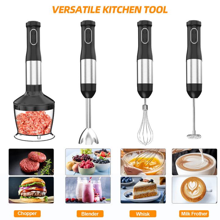 LINKChef® Compactable 7 in 1 Hand Blender Kits, 20-Speed, Titanium ...